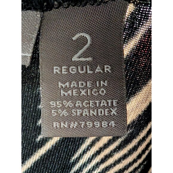 Chico's Travelers Pants Size 2 (L) Black and Tan Patterned Wide-Leg Pants Boho - Picture 5 of 16